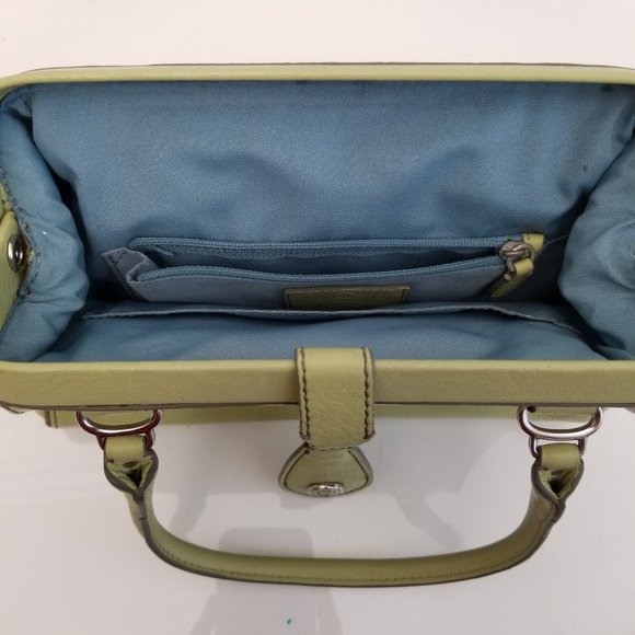 Vintage Cole Haan Village Leather Shoulder Handle Frame Y2K Small Mini Bag - Picture 8 of 13